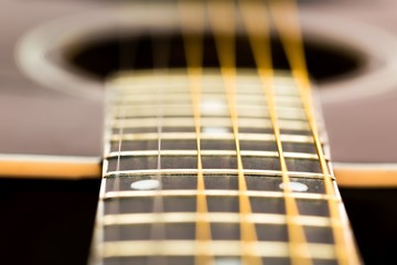 Fototapeta premium Acoustic guitar detail