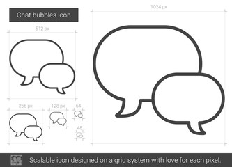 Chat bubbles line icon.
