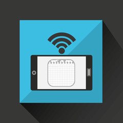 smartphone calendar internet wifi icon vector illustration eps 10
