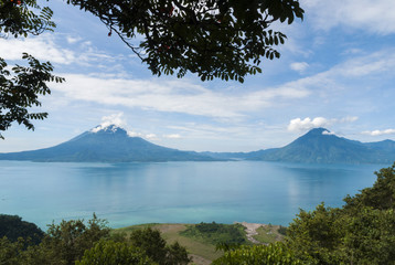 Vulcano lake Atitlan in Guatemala