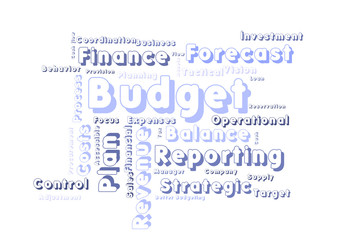 Fototapeta premium Budget word cloud