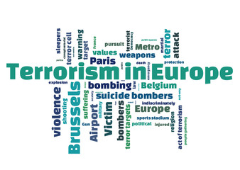 Terrorism in Europe word cloud