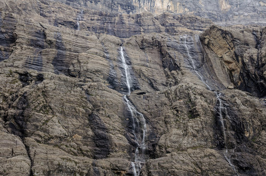 Waterfalls at Cirque of Gavarnie, Pyrenees (France)
