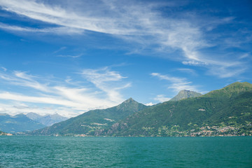 Mountains in Italy near the lake Como in summer