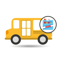 concept bus school color box desing vector illustration eps 10