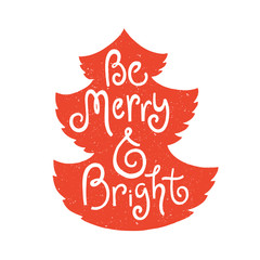 Christmas lettering in the tree