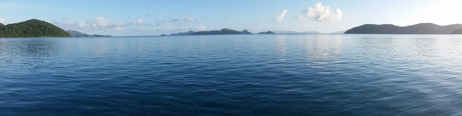 Whitsunday Islands on a calm clear day