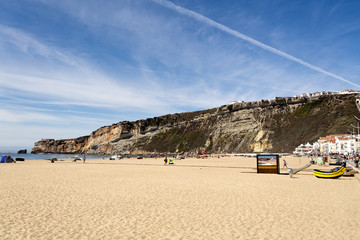 Beach and cliffs of Nazare