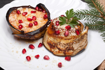 Eggplant Zuccotto Christmas