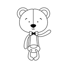 teddy bear character icon image vector illustration design 