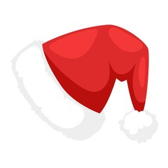 Santa christmas hat vector illustration.