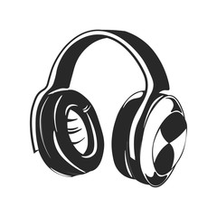 Headphones Isolated on White Background.