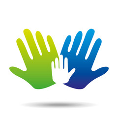 Fototapeta premium hands family concept icon design vector illustration eps 10