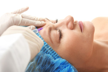 Obraz na płótnie Canvas Hyaluronic acid injection for facial rejuvenation procedure