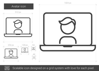 Avatar line icon.