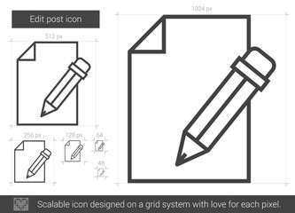 Edit post line icon.