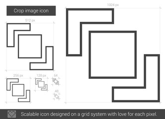 Crop image line icon.