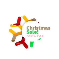 Christmas sale, vector greeting card or banner