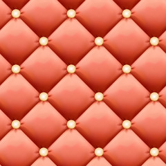 Salmon-colored Retro luxury background - Leather upholstery Seamless pattern