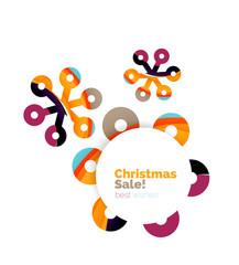 Geometric Christmas sale or promotion ad banner