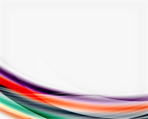 Translucent vector wave line, business or technology template