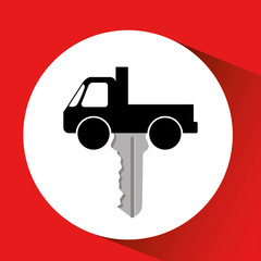 man bearded character truck vehicle transport vector illustration eps 10