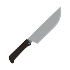knife icon over white background. kitchen utensils design. vector illustration