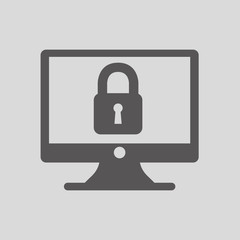 globe world icon padlock security design vector illustration eps 10