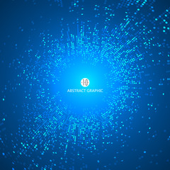 Consisting of blue particles abstract background,Technological sense Illustrations.