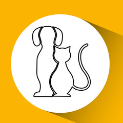 symbol pet shop dog and cat icon vector illustration eps 10