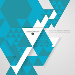 Fototapeta premium Triangular composition of abstract graphics, Vector illustration.