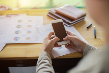 Business team working on laptop, while sitting at office. Busine