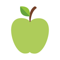 green apple icon over white background. healthy food design. vector illustration