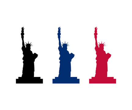 Circle American Statue Liberty Monument New york Identity