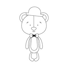 teddy bear character icon image vector illustration design 