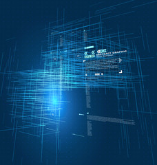 Virtual electronic street,Abstract illustration sense of technology.