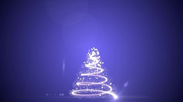 Christmas tree with falling nimation, different colors