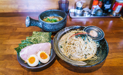 Japanese ramen noodle on table