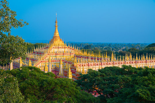 Beautiful Buddhist Pagoda, Thanboddhay Phaya in Monywa, Myanmar