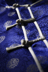 Detail of silk buttons on Chinese shirt