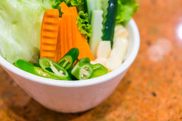 Set of fresh vegetables  .