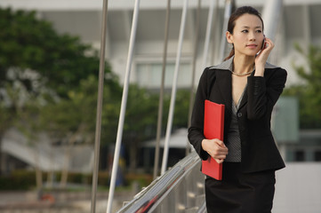 Businesswoman talking on the mobile phone