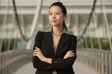 Businesswoman looking into distance