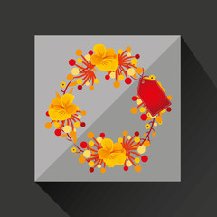 floral crown design shop icon vector illustration eps 10
