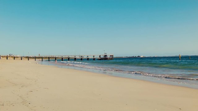 Looking Down Coogee Beach in Western Australia