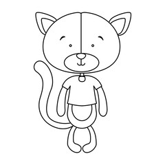 cat cartoon character icon image vector illustration design 
