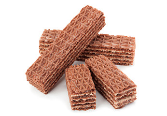 Brown wafer on white