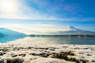 Mountain fuji and lake kawaguchi, Japan
