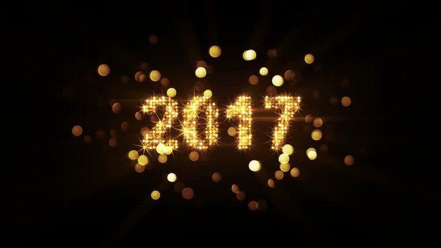 new year 2017 greeting from firework. last 5 seconds are loopable. 4k (4096x2304)  
