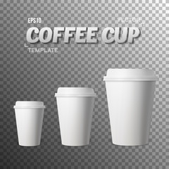 Vector Coffee Cup. Photorealistic Vector EPS10 Paper Coffee Cup